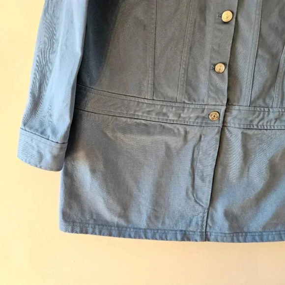 Zara Denim Long Sleeve Drop Waist Mini Dress Jean Size Large. - Picture 12 of 16